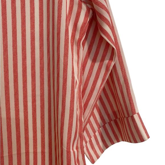 Swag Red Stripe Quarter Sleeve Blouse Sz M - Picture 7 of 11